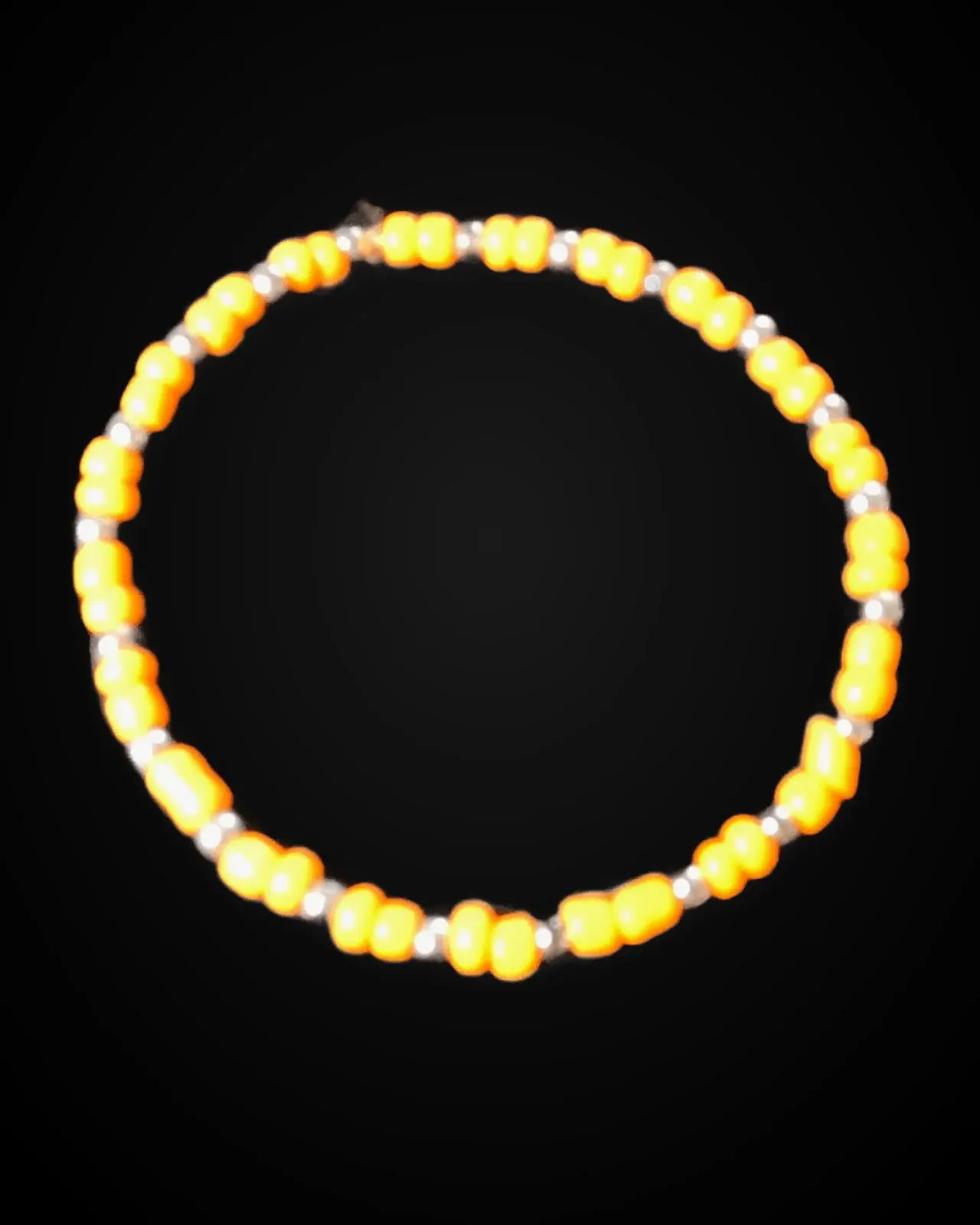 Citrus Spark — Orange rounds & silver spacers