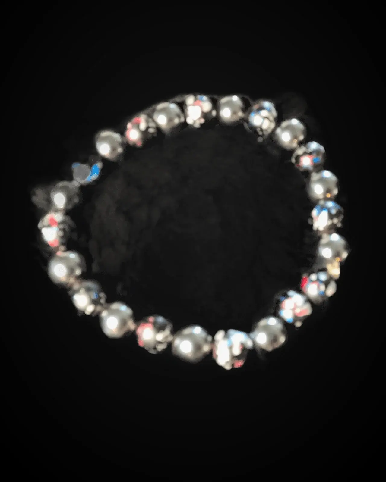 Gunmetal Bloom — Metallic rounds with floral accents