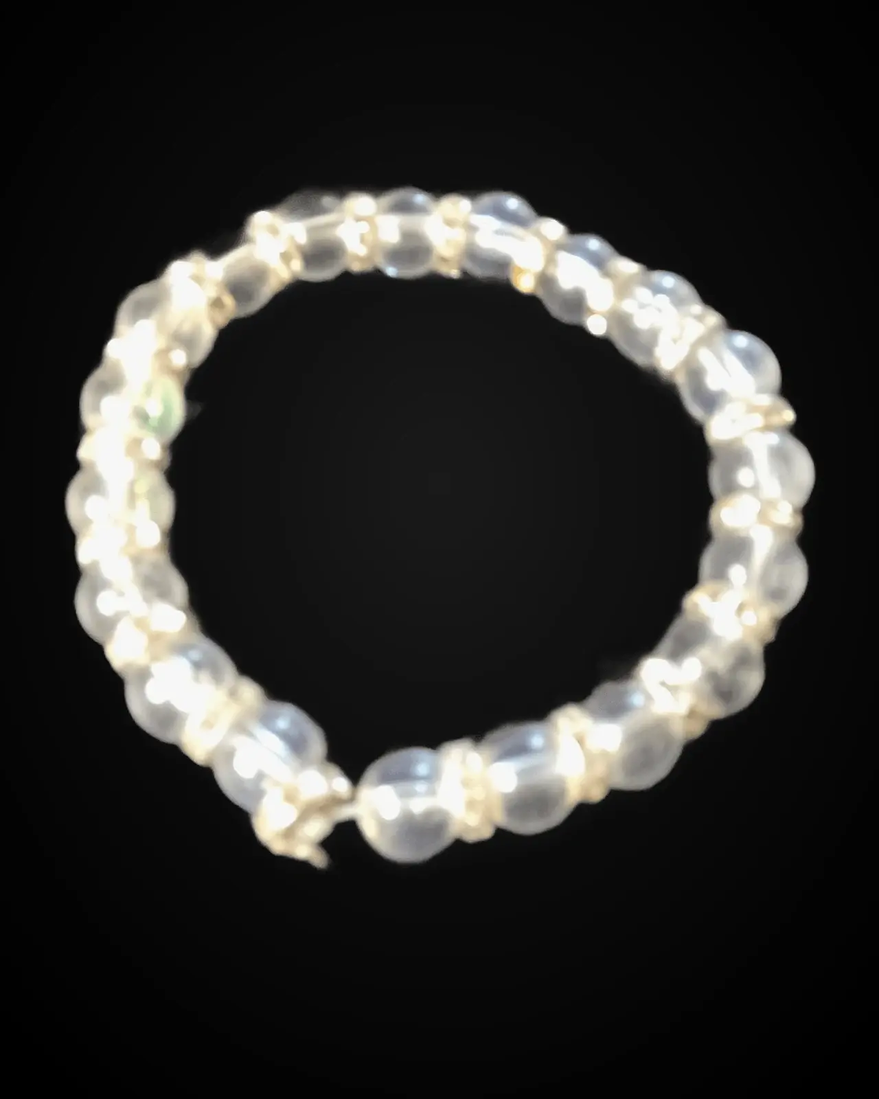 Living Light — Iridescent glass & silver spacers