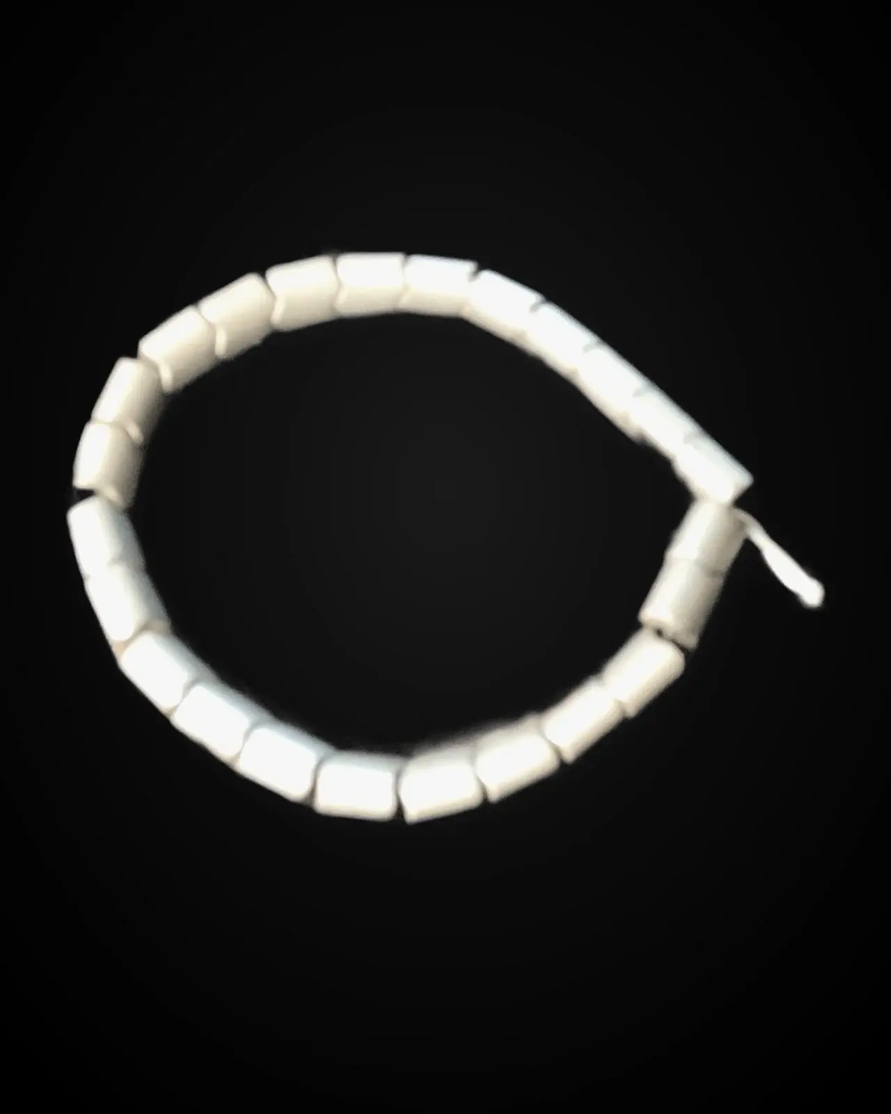 Pewter Line — Matte silver cylinder beads