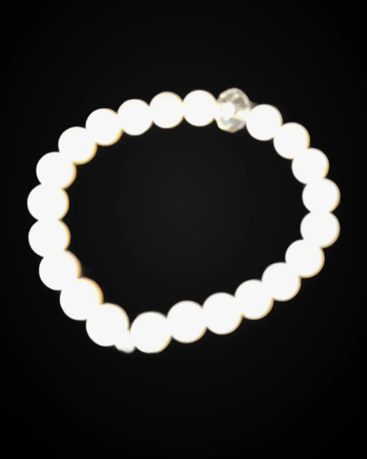 Quiet Pearl — Ivory rounds with a crystal focal
