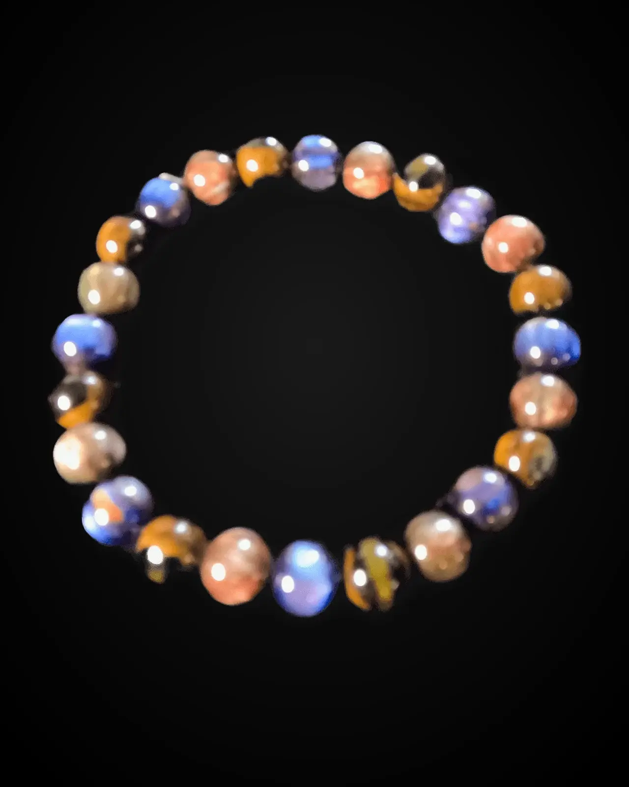 Shore Mix — Blue, tiger-eye & warm earth tones